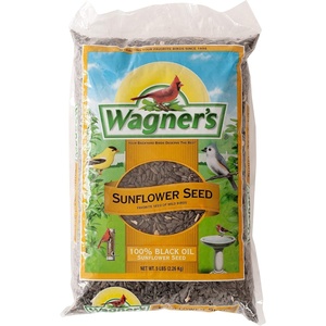 image:imageWagners 52023 Black Oil Sunflower Seed Wild Bird Food 5Pound Bag5 Pound Pack of 6